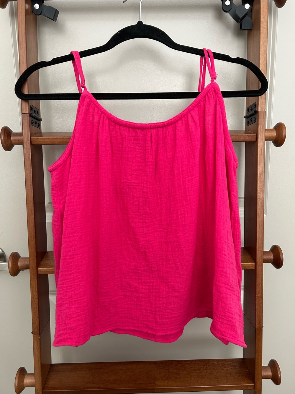 Cotton H&M Bright Pink Spaghetti Strap Camisole
